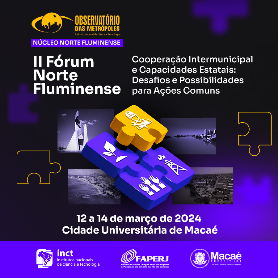 II Fórum Norte Fluminense, de 12 a 14/03/24, em Macaé (RJ)