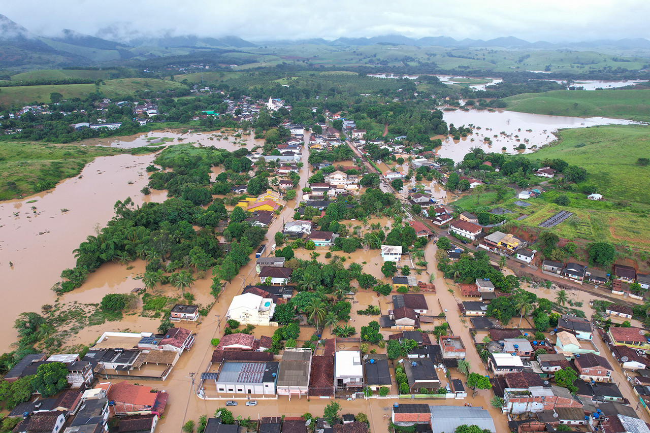Alagamento na região norte do município de Campos dos Goytacazes (RJ) em 26/03/224