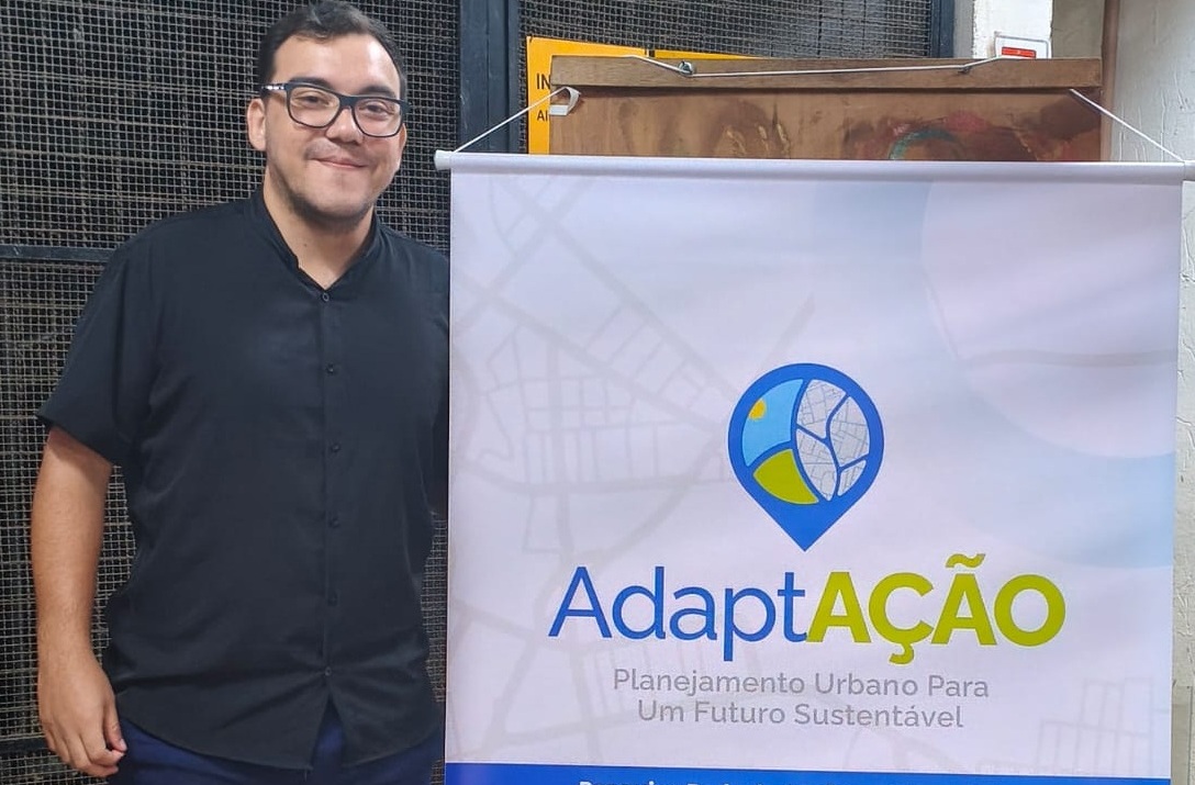 Pesquisador Guilherme Vasconcelos Pereira, do Núcleo Norte Fluminense do INCT Observatório das Metrópoles, em Oficina Nacional do projeto AdaptAÇÃO em Brasília (DF).